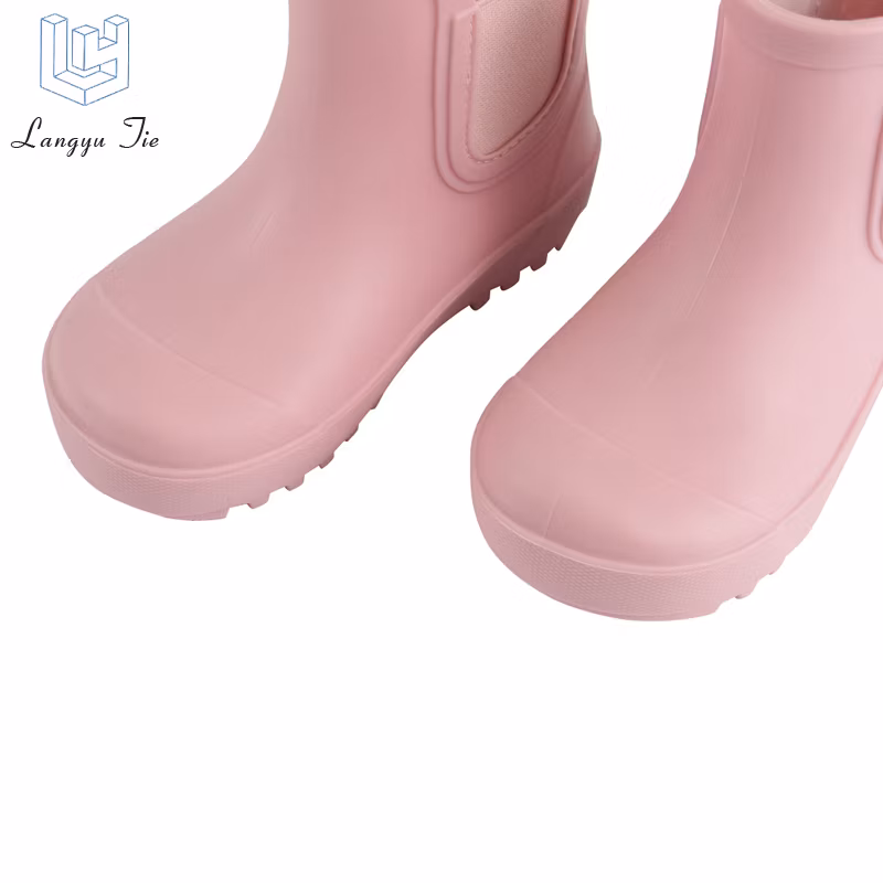 2024 OEM/ODM Toddler Children Rubber Antu-Slip Pink Gorl Rain Boots Waterproof Boots for Kids
