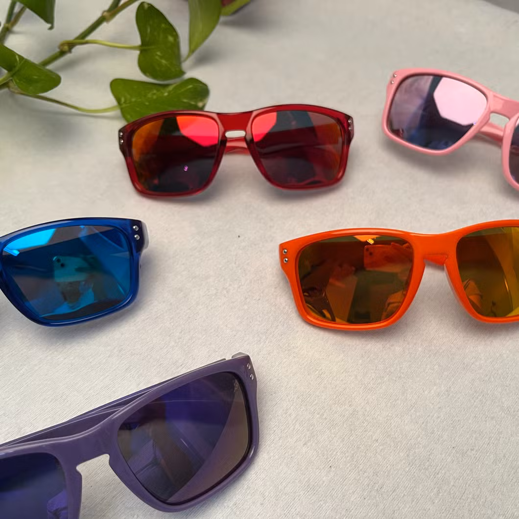 Polarized Kid Sunglasses in Pink Rubber Frame with Tac Lens