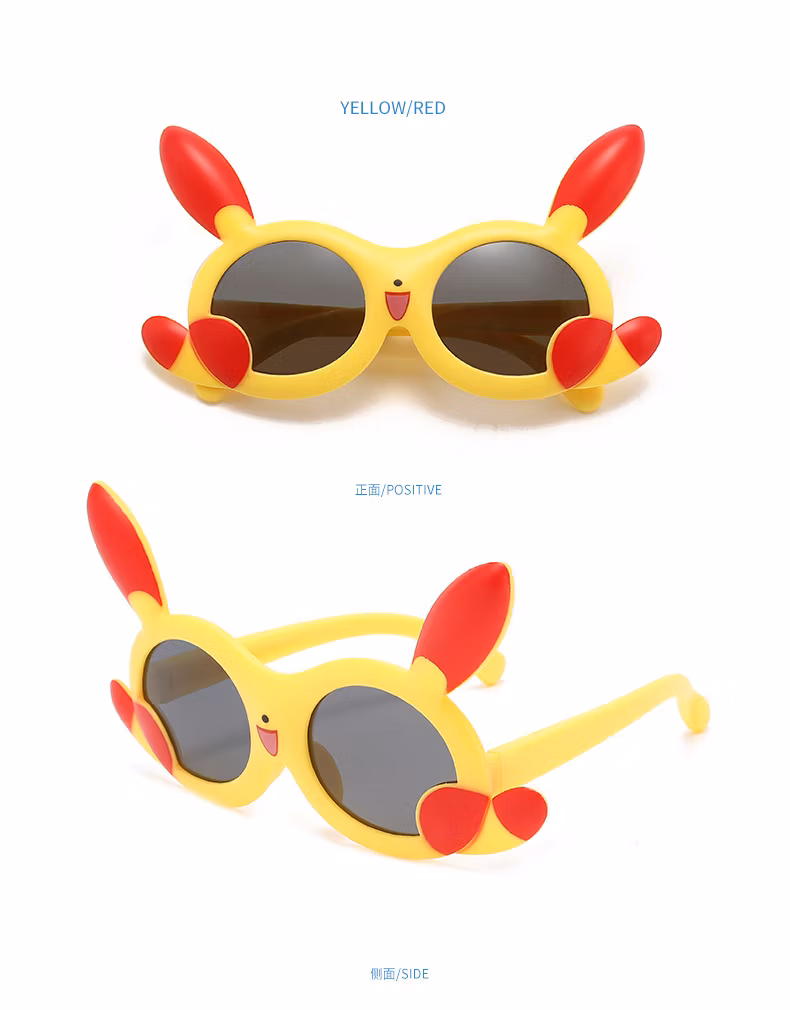 Summer New Flash Cat Children′s Sunglasses Cartoon Wind UV Protection Sunglasses Children′s Sunshade Glasses