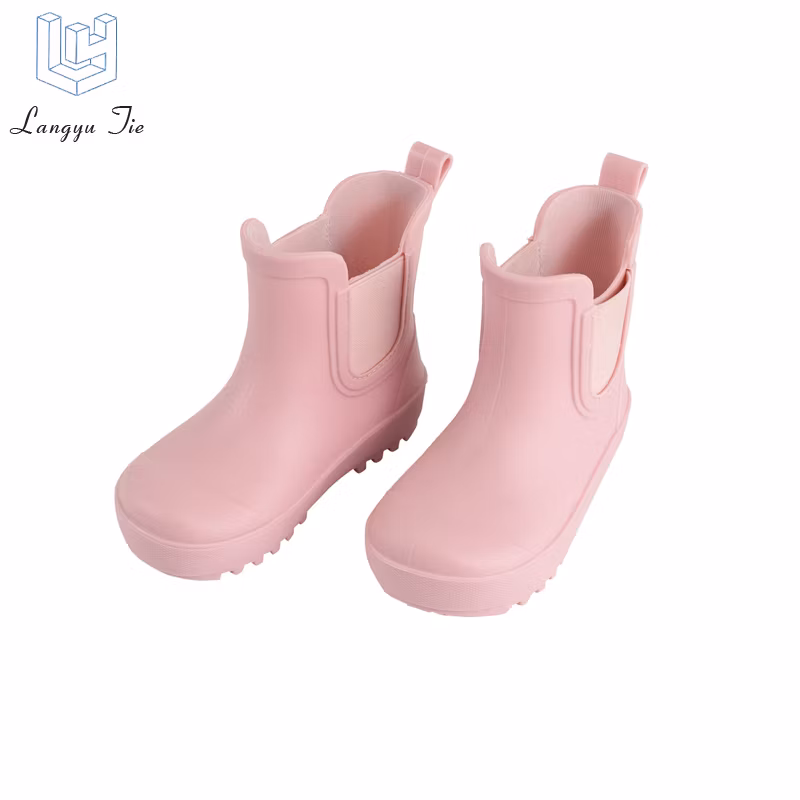 2024 OEM/ODM Toddler Children Rubber Antu-Slip Pink Gorl Rain Boots Waterproof Boots for Kids