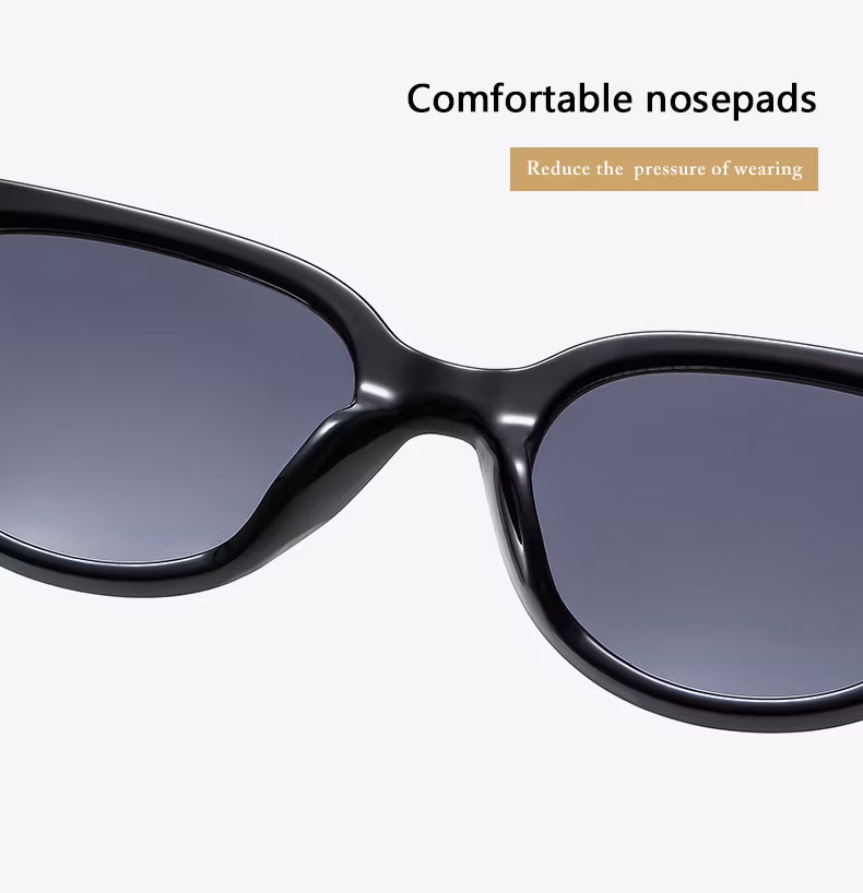 Small Frame Sunglasses Black and White Cat Eye Sunglasses, Fashion New Style.