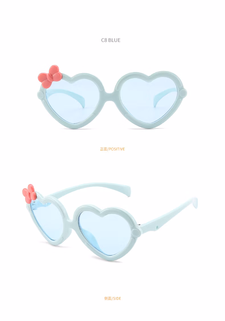 Fashion Children′s Sunglasses Girls Boys UV Protection Sun Protection Love Sunglasses Manufacturers Wholesale Glasses