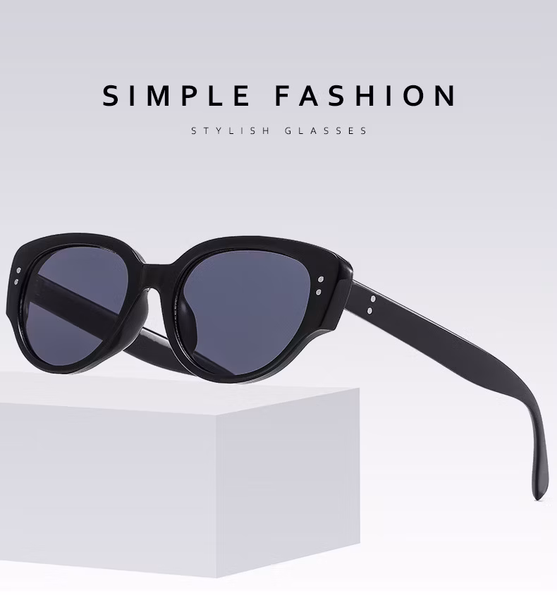 Small Frame Sunglasses Black and White Cat Eye Sunglasses, Fashion New Style.