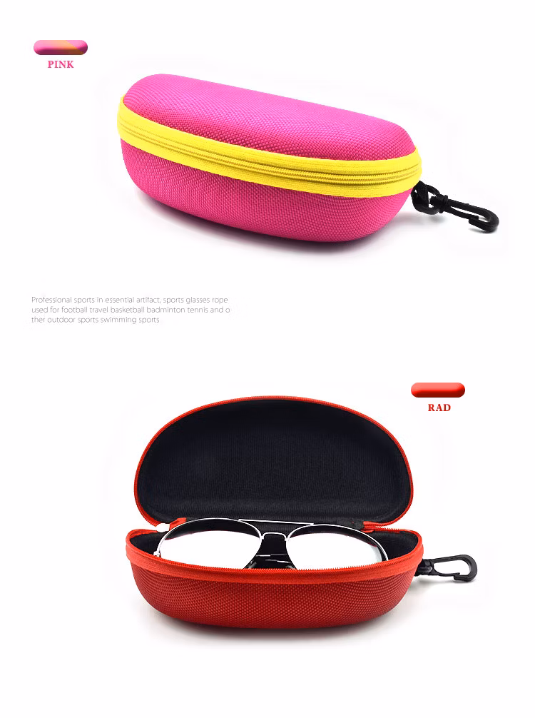 Inno-E011 Manufacturer Wholesale Designer Box EVA Case with Hook and Color Zipper for Sunglasses Eco-Friendly, Customizable