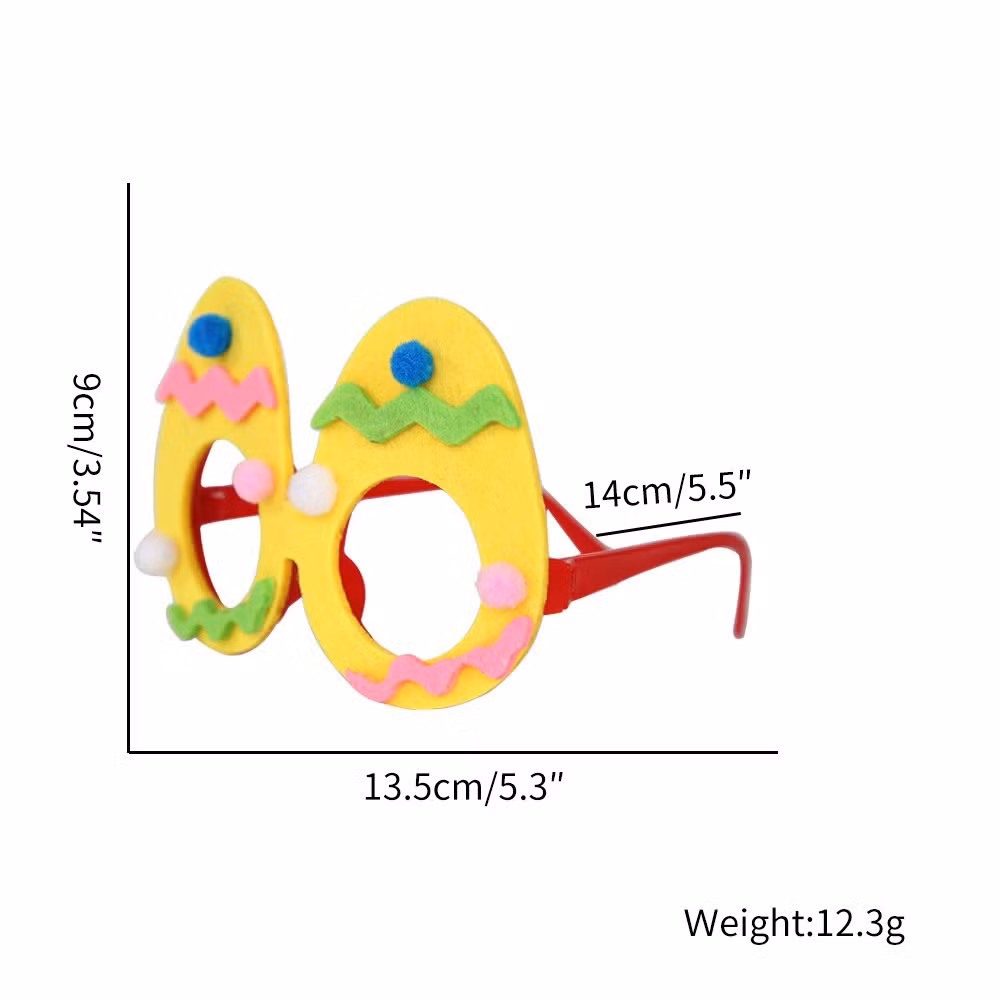 New Easter Cartoon Rabbit Glasses Children′s Party Decorations Chicken Egg Glasses Frame