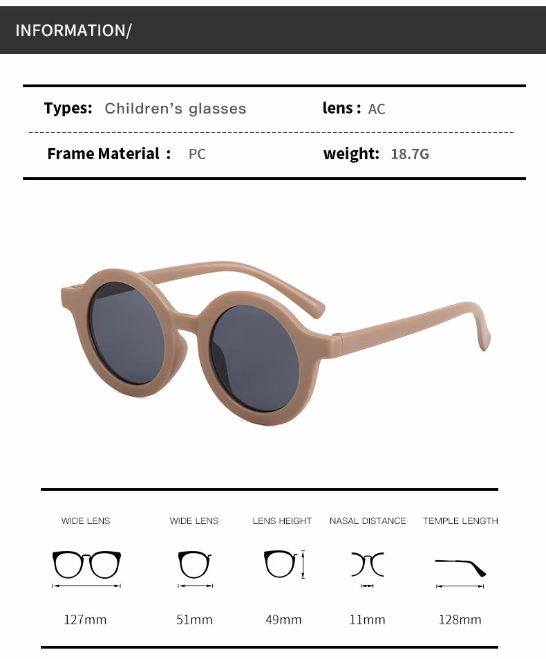 Custom Sports Kids Sunglasses Lucky Children Baby Toddler Shades Color Round Sun Glasses