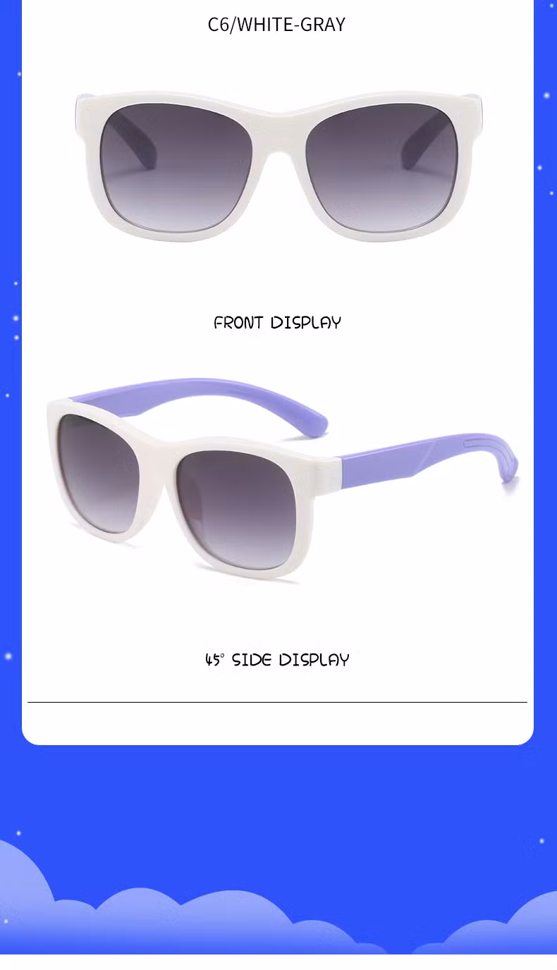 Stock Matt Shinny UV400 Sunglasses Baby Kids Boys and Girls PC Frames Sunglasses Oculos De Sol