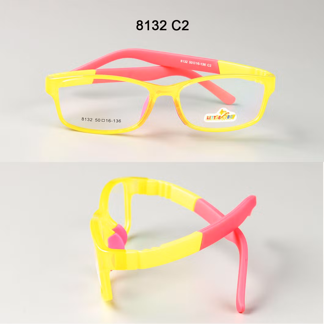Lightweight Silicone Children Magnetic Spectacle Frame Elementary School Students Tr90 Two-Color Glasses Frame Box Can Be Equipped with Myopia