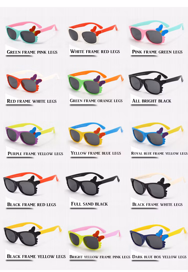 Best Price Funny Cute Butterfly Design for Kids Sunglasses UV400 Polarized Girl Child Flexible Frame