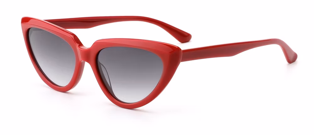 2024 New Arrival Hot Sale High Quality Full Rim Cat Eye Acetate Frame Fashion Unisex Sunglasses with 100% UV400 Polarized Lenses