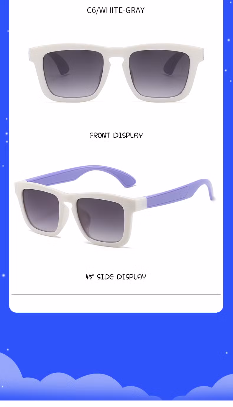Kids Square Sunglasses PC Shades Sunglasses UV 400 Children′s Fashion PC Sunglasses for Boys and Girls