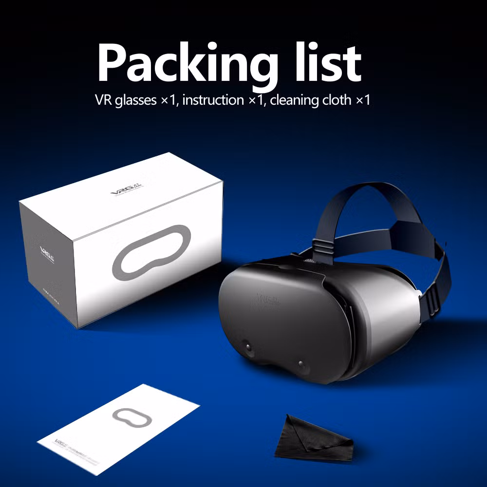Vrg Vrgpro X7 Vr Headset Blue-Light 3D Virtual Reality Glasses Compatible with Mobile Phones Universal Virtual Reality Goggles for Kids & Adults