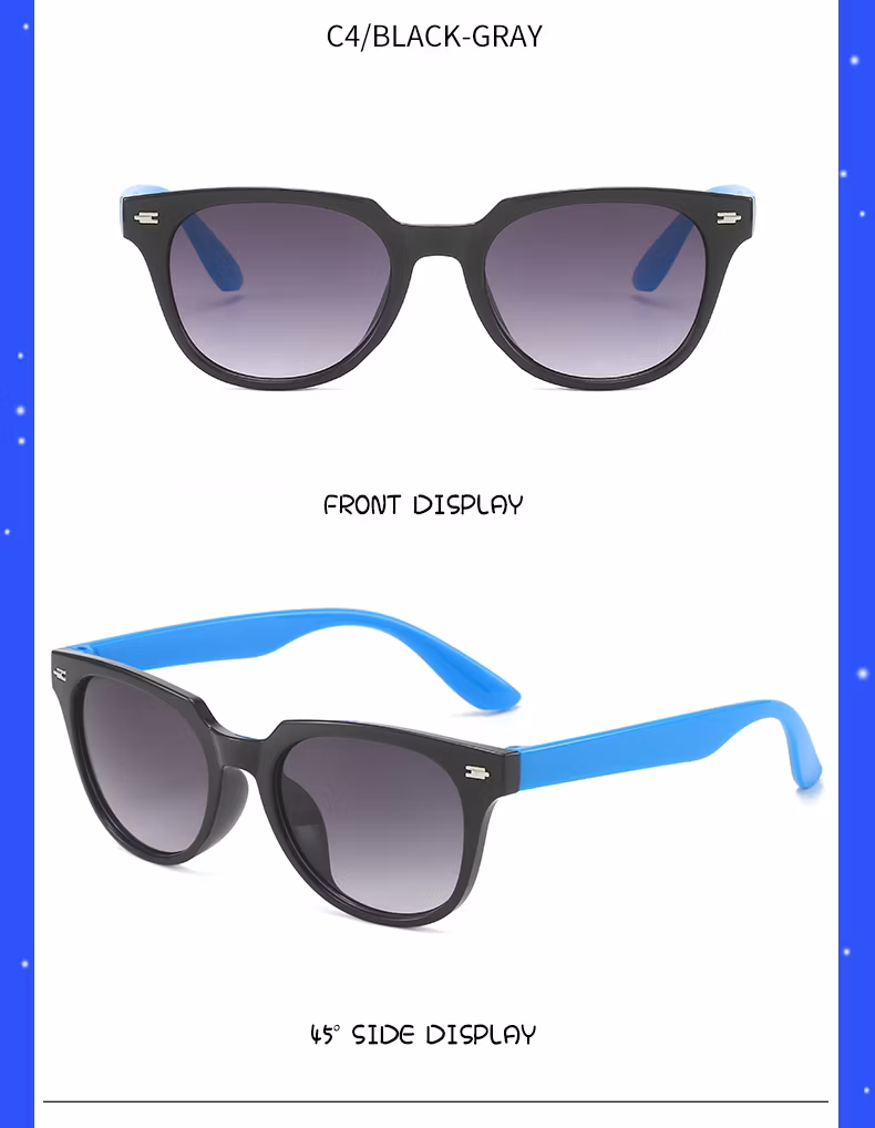 Plastic Kids Children Eyewear CE UV400 OEM Custom Logo PC Sunglasses