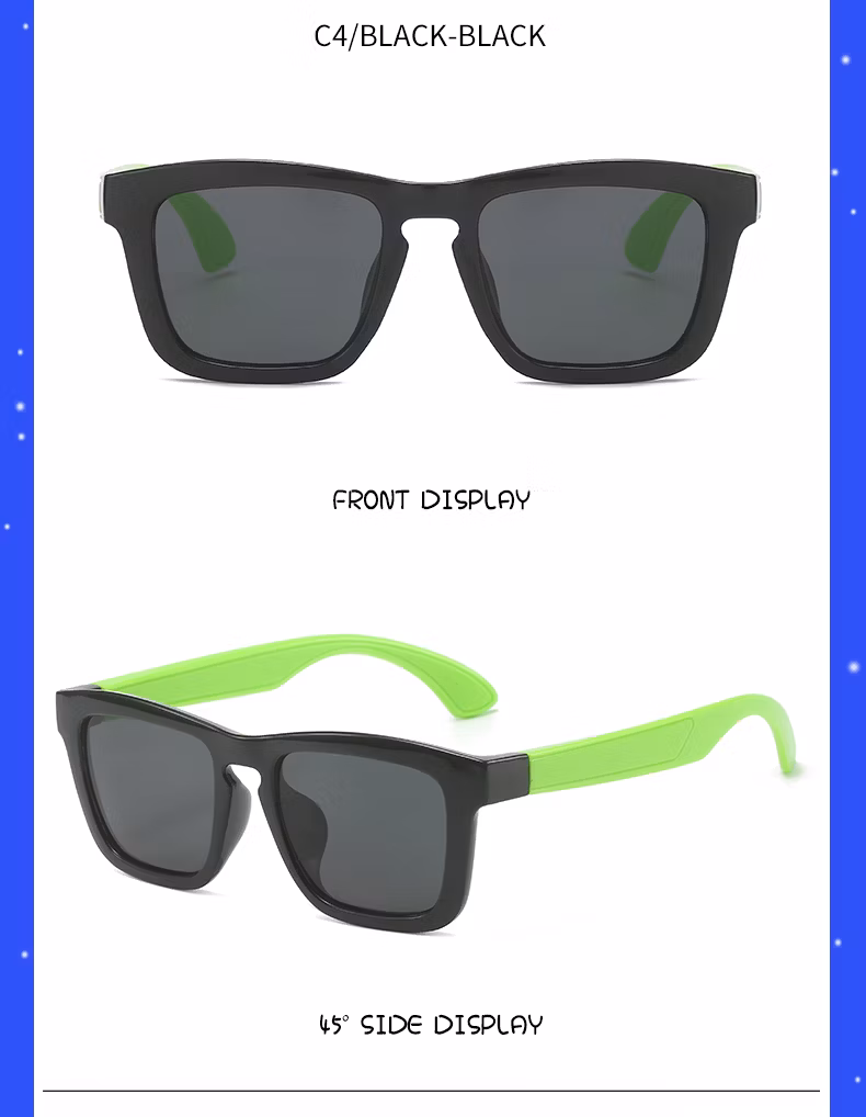Kids Square Sunglasses PC Shades Sunglasses UV 400 Children′s Fashion PC Sunglasses for Boys and Girls