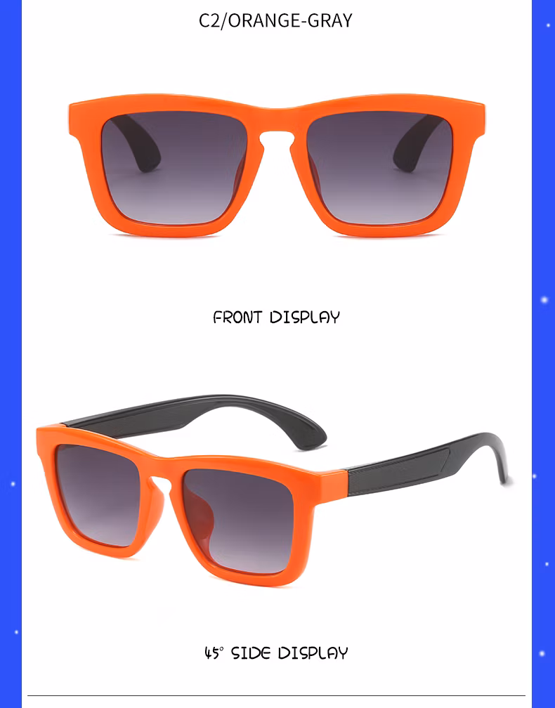 Kids Square Sunglasses PC Shades Sunglasses UV 400 Children′s Fashion PC Sunglasses for Boys and Girls
