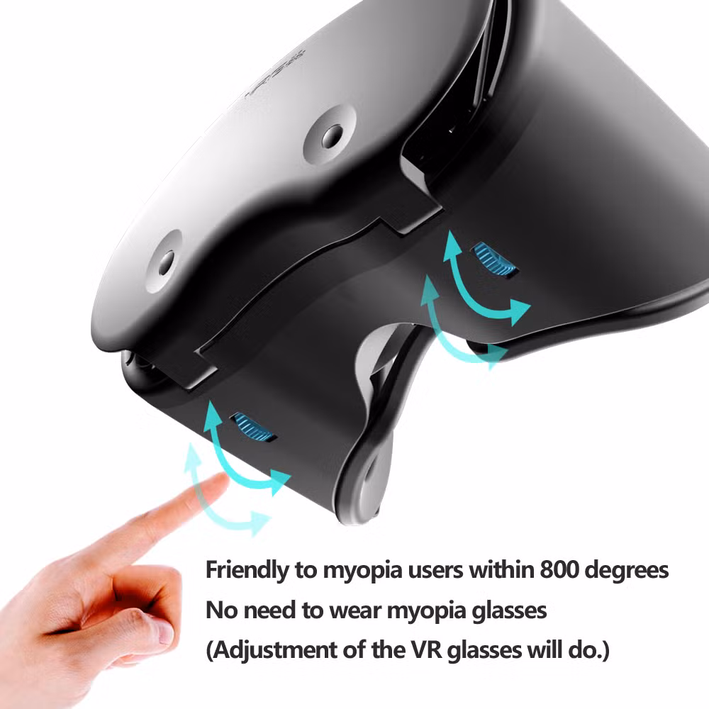 Vrg Vrgpro X7 Vr Headset Blue-Light 3D Virtual Reality Glasses Compatible with Mobile Phones Universal Virtual Reality Goggles for Kids & Adults