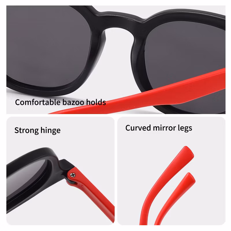 Classic Unisex Boys Girls Square UV400 Fashion Kids Polarized Tpee Sunglasses