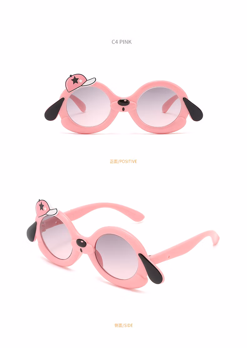 New Children′s Sunglasses Cute Puppy Cartoon Wind Sunglasses Fashion UV Protection Sunshade Glasses