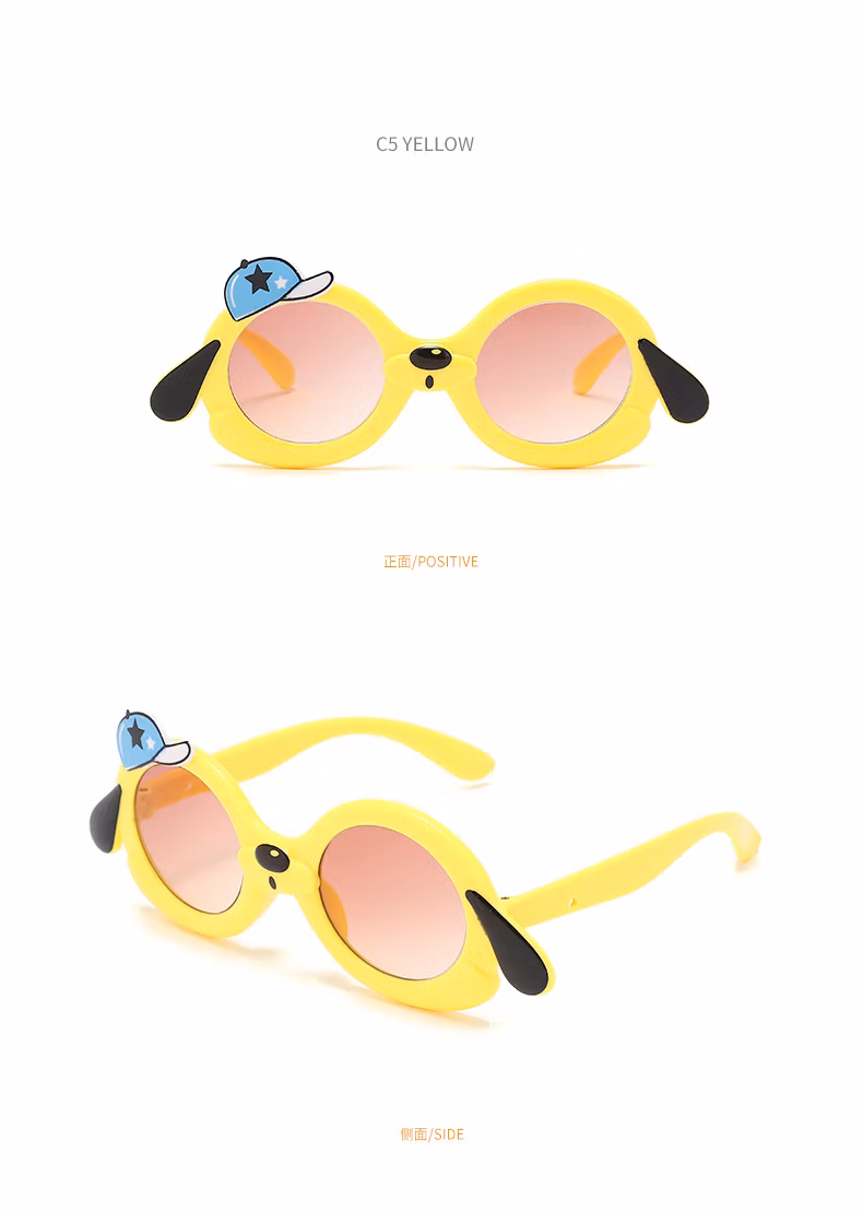 New Children′s Sunglasses Cute Puppy Cartoon Wind Sunglasses Fashion UV Protection Sunshade Glasses