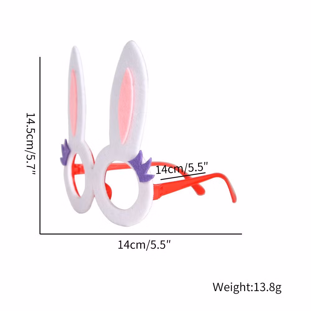 New Easter Cartoon Rabbit Glasses Children′s Party Decorations Chicken Egg Glasses Frame
