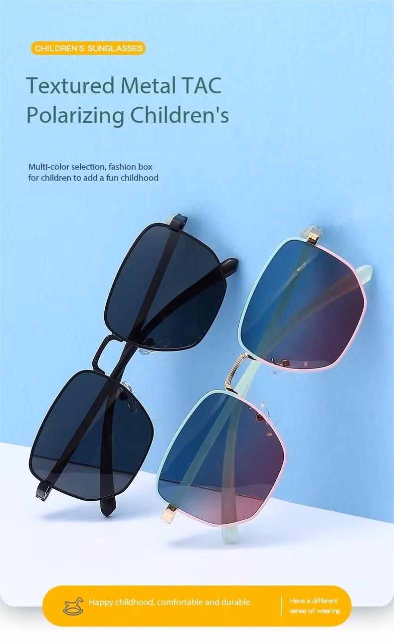 Trendy Italy Design Good Quality Colorful Metal Kids Sunglasses