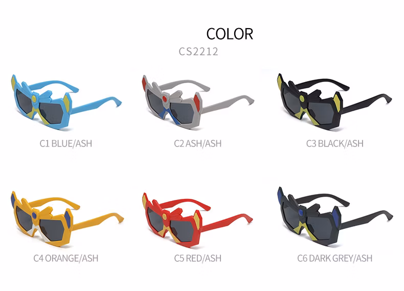Anime Robot Iron Man Kids Sunglasses Kids Birthday Celebration Glasses Cute Wind Shade Eye Protection Sunglasses