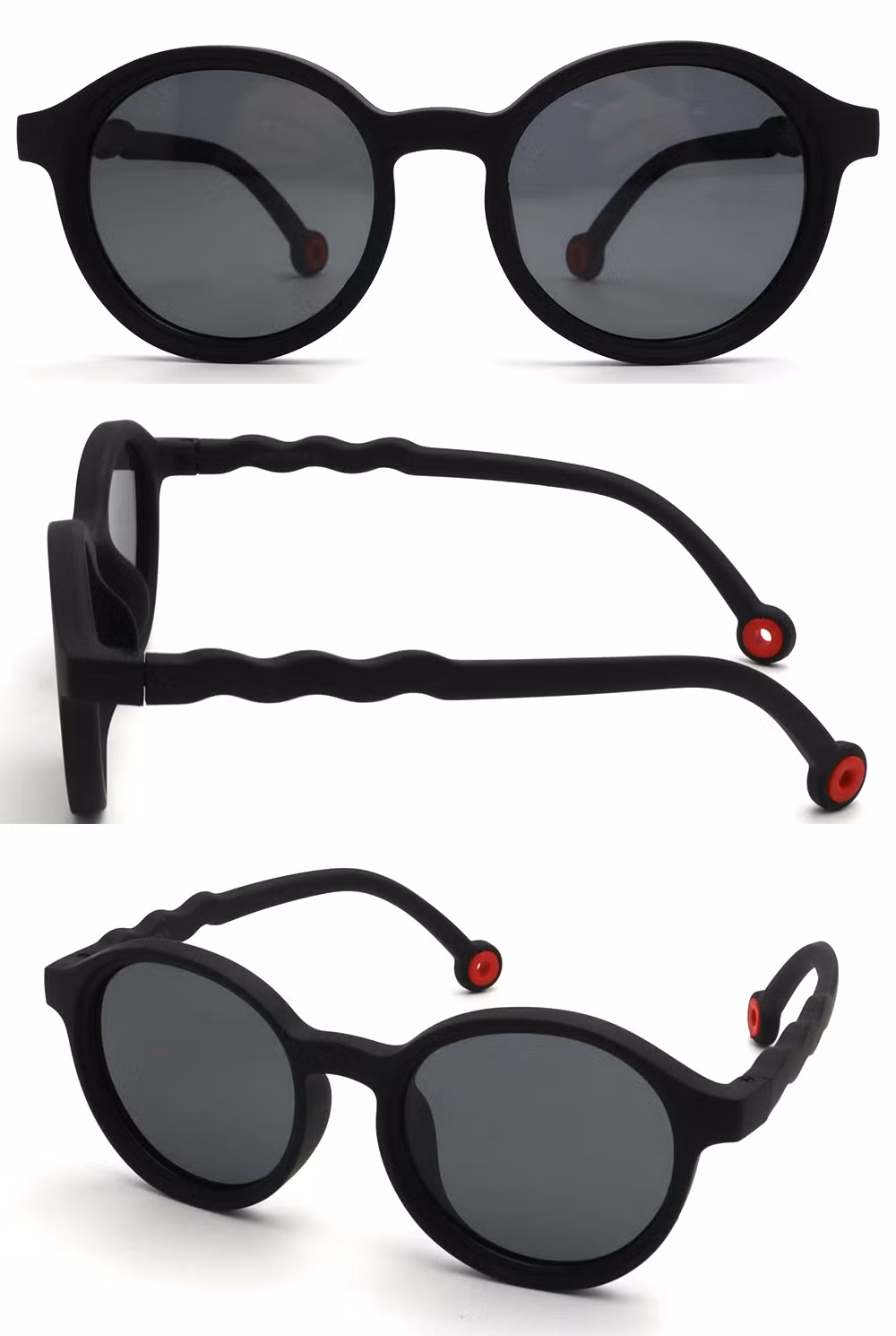 Kids Children Tr90 Round Sun Sunglasses Multi Color Shades Glasses