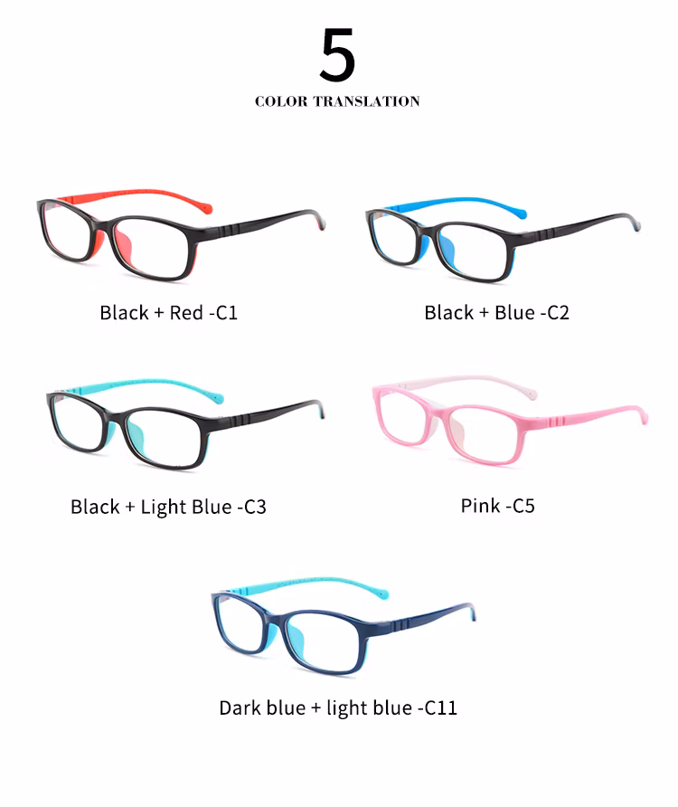Anti Blue Ray Tpee Rubber Tr90 Kids Glasses