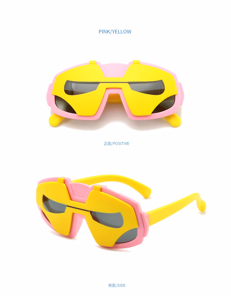 New Children′s Polarized Sunglasses Boys and Girls Cartoon Soft Silicone Sunscreen Sunglasses Iron Man Kids Glasses