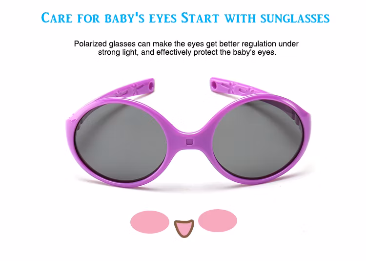 Cute Flexible Silicone Kids Sunglasses UV400 Polarized Child Sunglasses