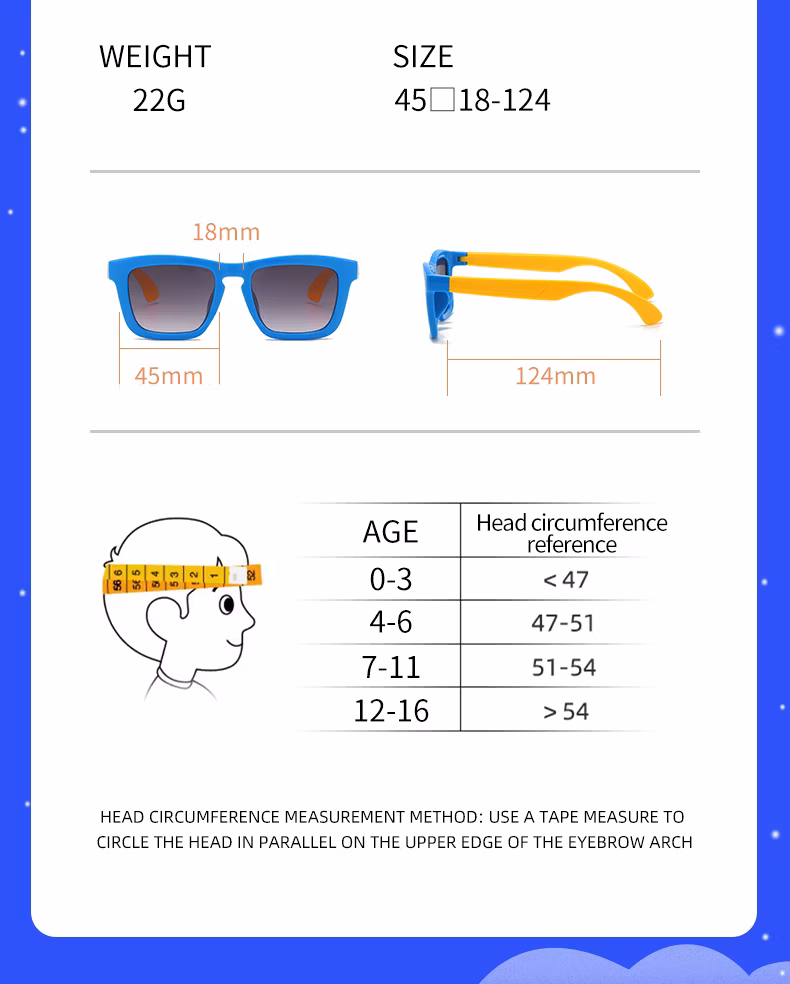 Kids Square Sunglasses PC Shades Sunglasses UV 400 Children′s Fashion PC Sunglasses for Boys and Girls