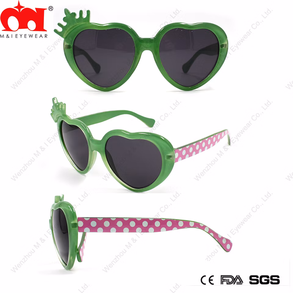 Heart-Shaped Crown Fashion Crystal Frame Cute Party Kids Sunglasses (LT905028)