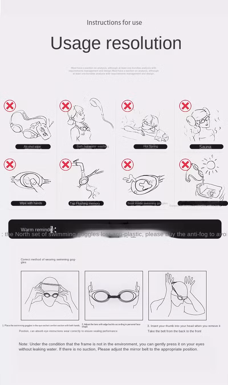 Cartoon Children′s Swimming Goggles New Children′s Waterproof Anti-Fog Swimming Glasses
