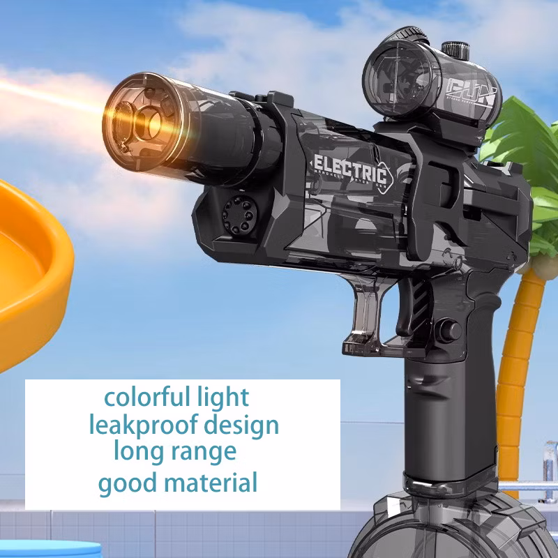 2024 New Products Wholesale Toys Kids Children Summer Plastic Toys Electric Water Gun with Light Outdoor Toys