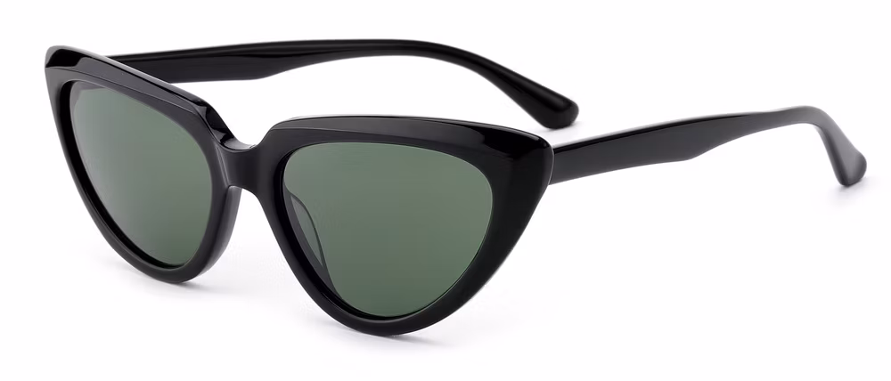 2024 New Arrival Hot Sale High Quality Full Rim Cat Eye Acetate Frame Fashion Unisex Sunglasses with 100% UV400 Polarized Lenses