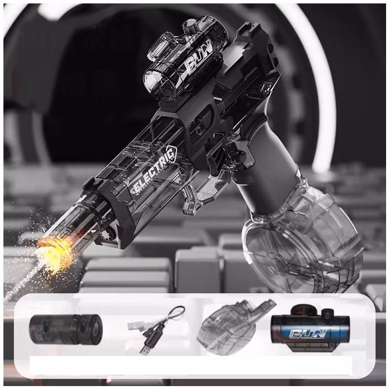 2024 New Products Wholesale Toys Kids Children Summer Plastic Toys Electric Water Gun with Light Outdoor Toys