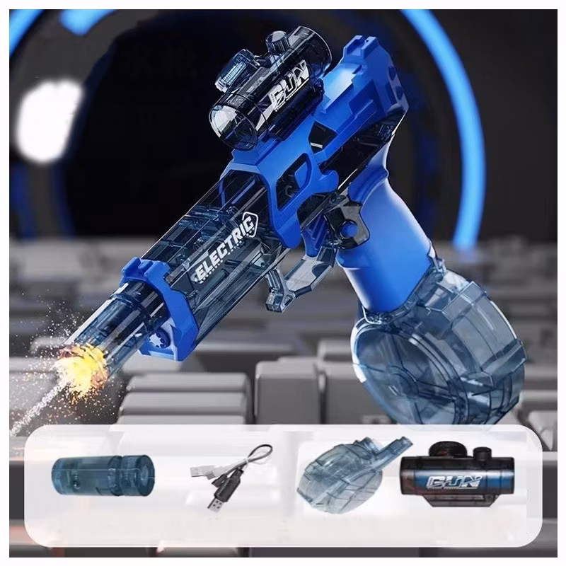 2024 New Products Wholesale Toys Kids Children Summer Plastic Toys Electric Water Gun with Light Outdoor Toys