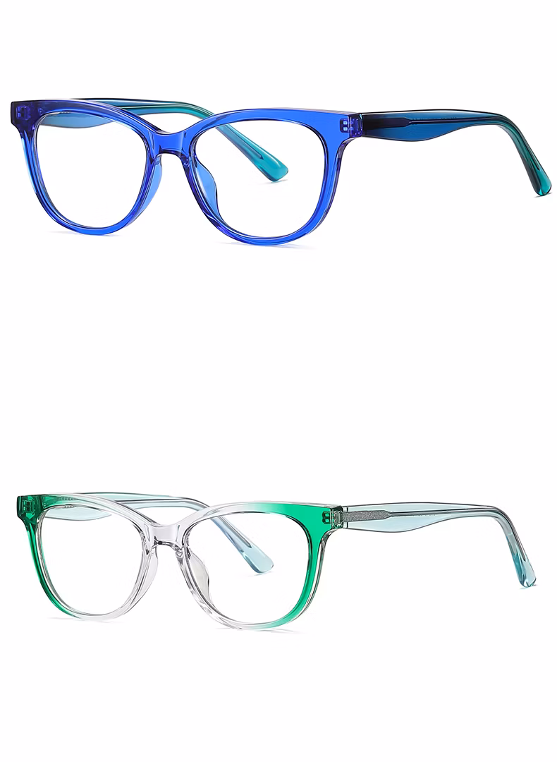 Anti-Blue Light Lenses Colorful Gradient Crystal Colors Light Weight No Pressure Readymade Children Optical Frames