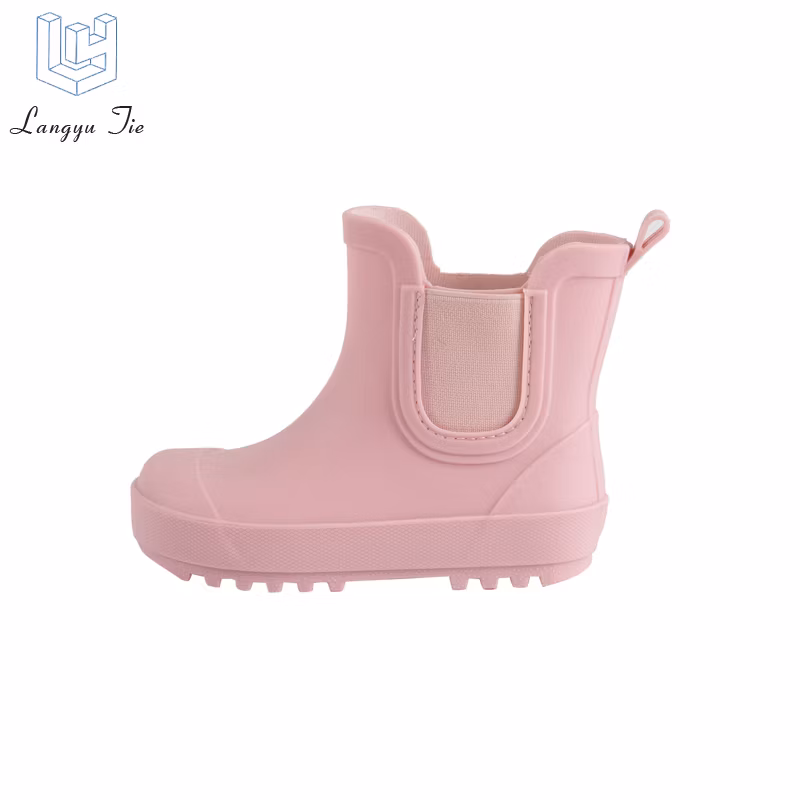 2024 OEM/ODM Toddler Children Rubber Antu-Slip Pink Gorl Rain Boots Waterproof Boots for Kids