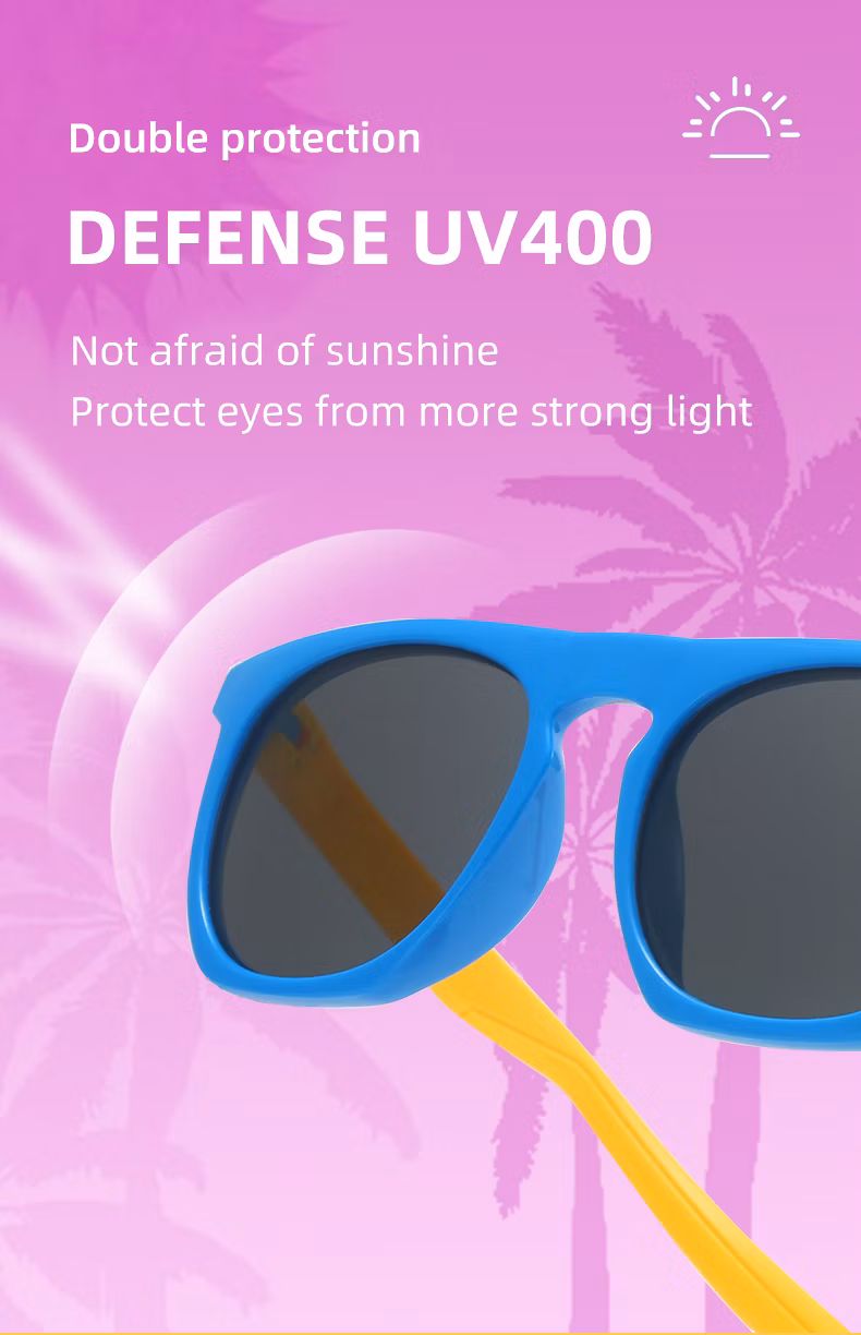 Latest Design High Quality Children′s Sunglasses Shades Square Glasses Fashion Kids Sunglasses Boy Girl Unisex PC UV400