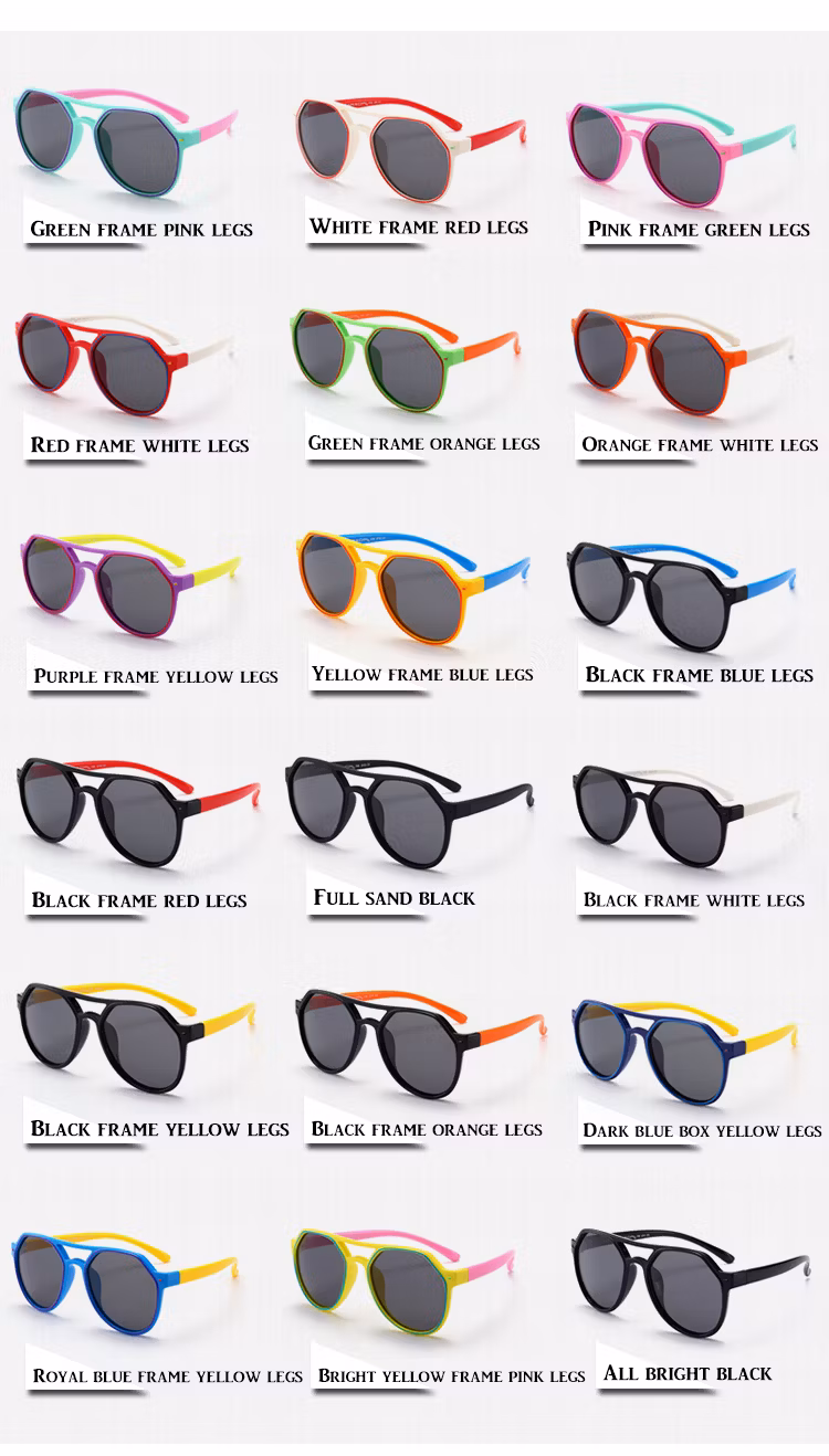 Baby Sunglasses 100% UV Proof Flexible Silicone Rubber Toddler Sunglasses for Kids