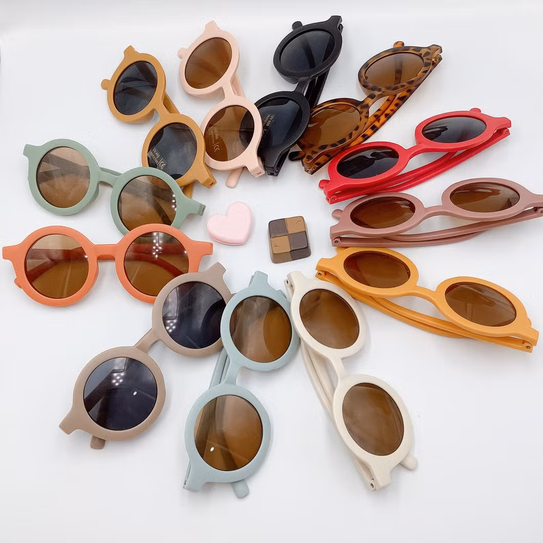 Custom Sports Kids Sunglasses Lucky Children Baby Toddler Shades Color Round Sun Glasses