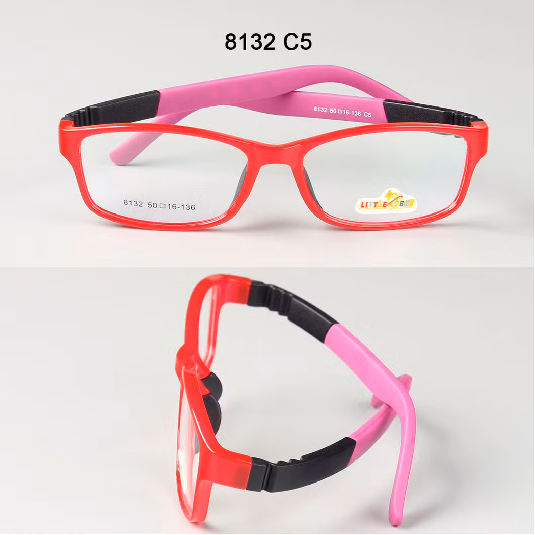 Lightweight Silicone Children Magnetic Spectacle Frame Elementary School Students Tr90 Two-Color Glasses Frame Box Can Be Equipped with Myopia