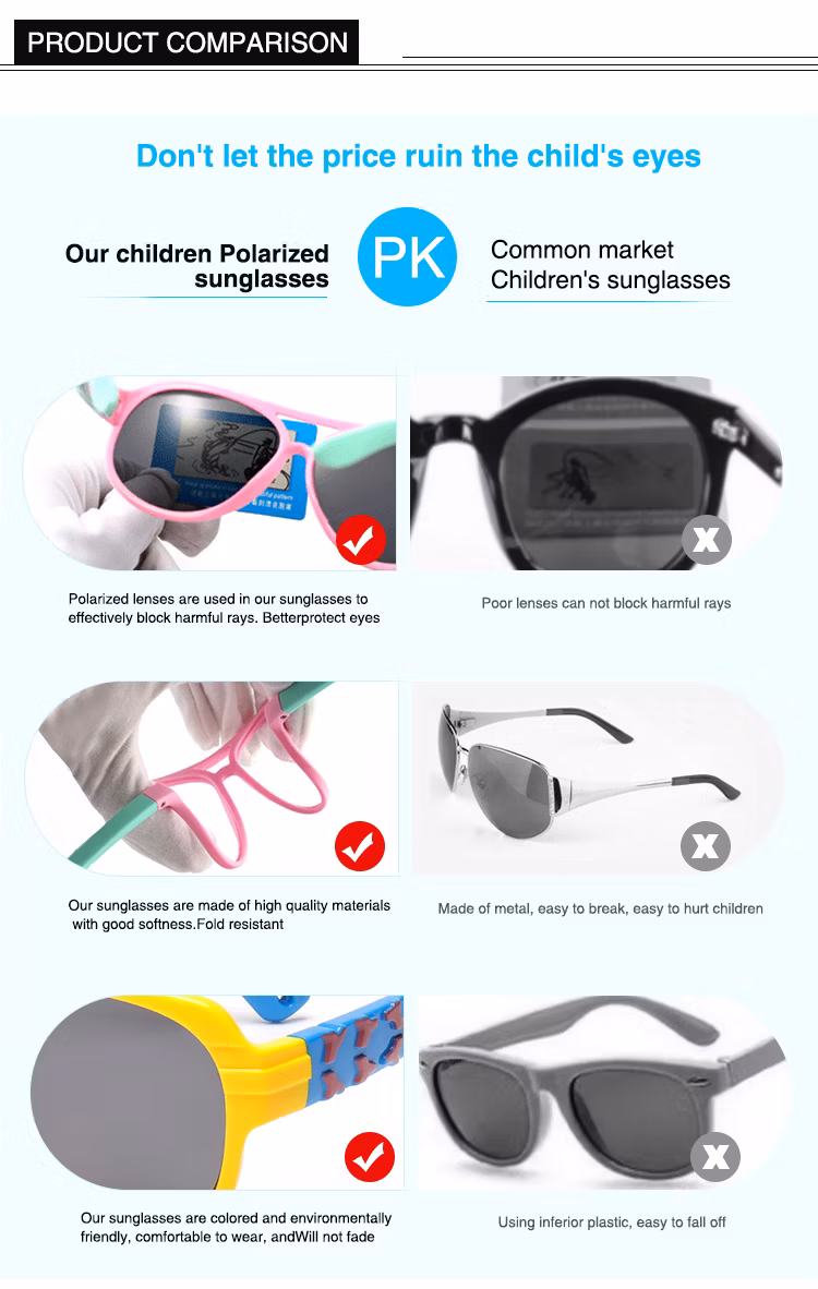 Classic Sports Silicone Frame Glasses Polarized Kids Sunglasses 2020