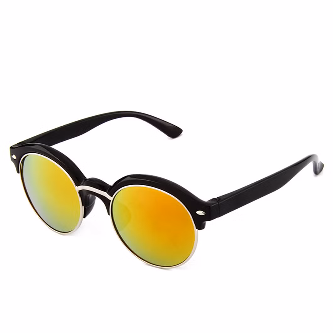 High Quality Custom Shades Fashion Famous Brand Half Frame Sun Glasses Women Men Mirror UV400 Polarized Sunglasses