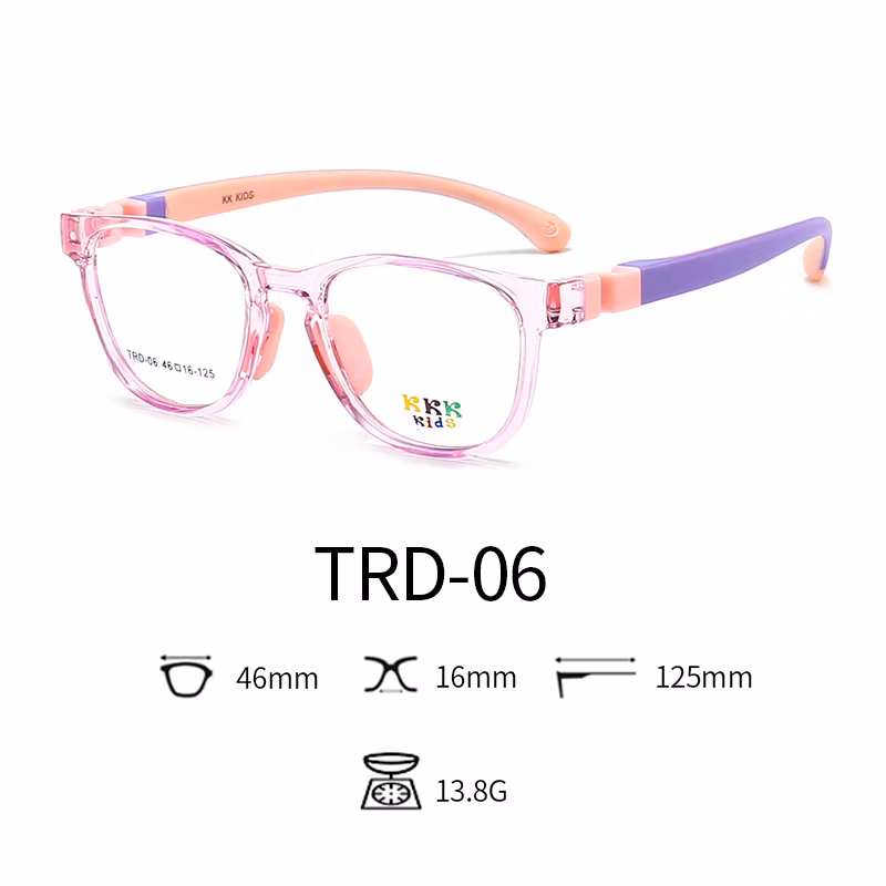2020 High Quality Tpee Rubber Anti Blue Light Kids Nerd Glasses Clear Lens