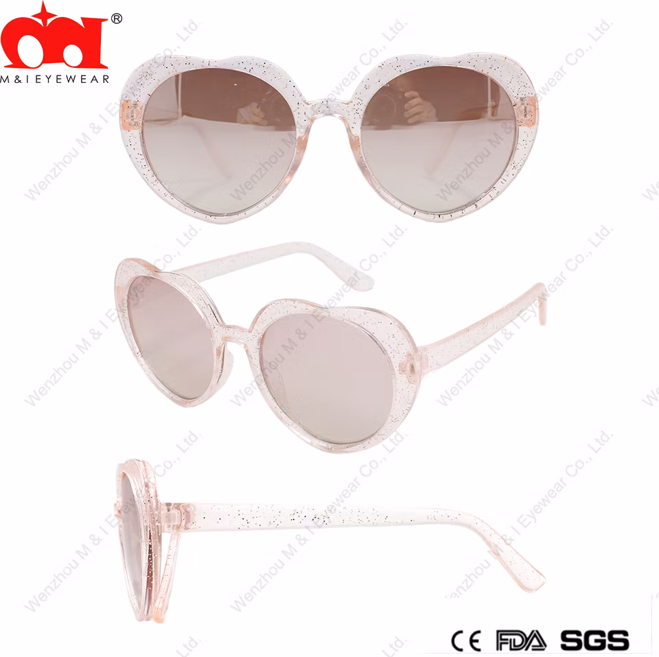 Sparking and Crystal-Clear Fashion Frame Oval-Shaped Kids Sunglasses (LT905022)