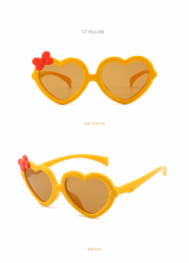 Fashion Children′s Sunglasses Girls Boys UV Protection Sun Protection Love Sunglasses Manufacturers Wholesale Glasses