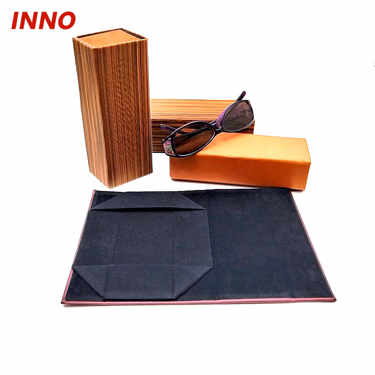 Inno-T219 Customisable Color Handmade Folding Glasses Box PU/PVC Leather Optical Frame Case Sunglasses Storage Environmental Friendly