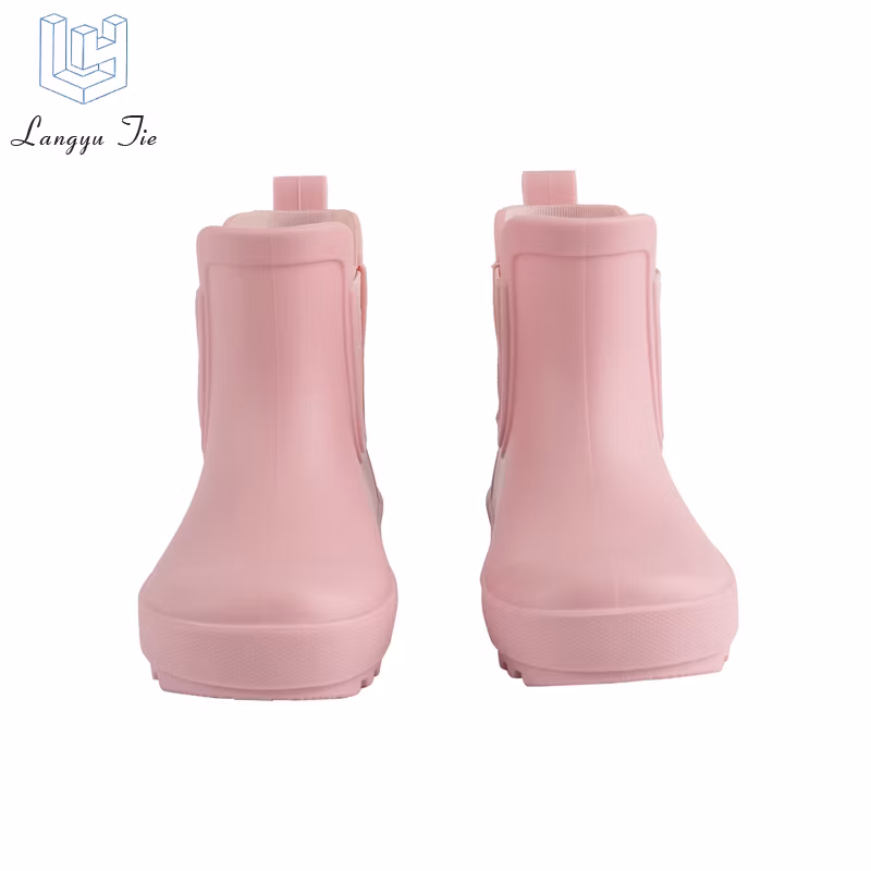 2024 OEM/ODM Toddler Children Rubber Antu-Slip Pink Gorl Rain Boots Waterproof Boots for Kids
